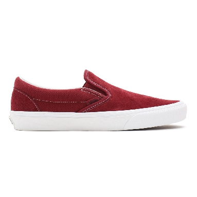 Vans Heavy Textures Classic Slip-On Red Classic Mens Womens - (Heavy Textures) pomegranate/true white VN0A33TB9HU Shoes