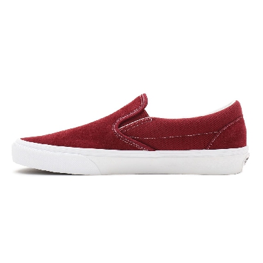 Vans Heavy Textures Classic Slip-On Red Classic Mens Womens - (Heavy Textures) pomegranate/true white VN0A33TB9HU Shoes