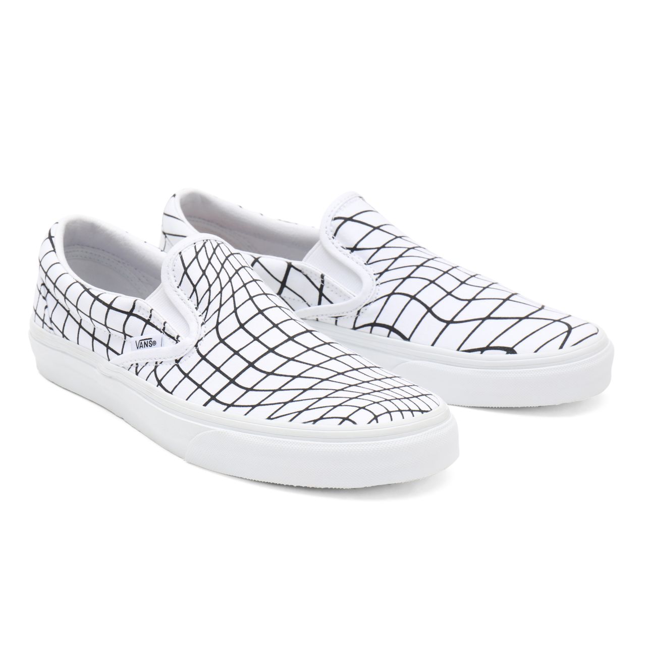 Vans U-Paint Classic Slip-On Black Classic Mens Womens - (U-Paint) warp checkerboard VN0A33TB9IA Shoes