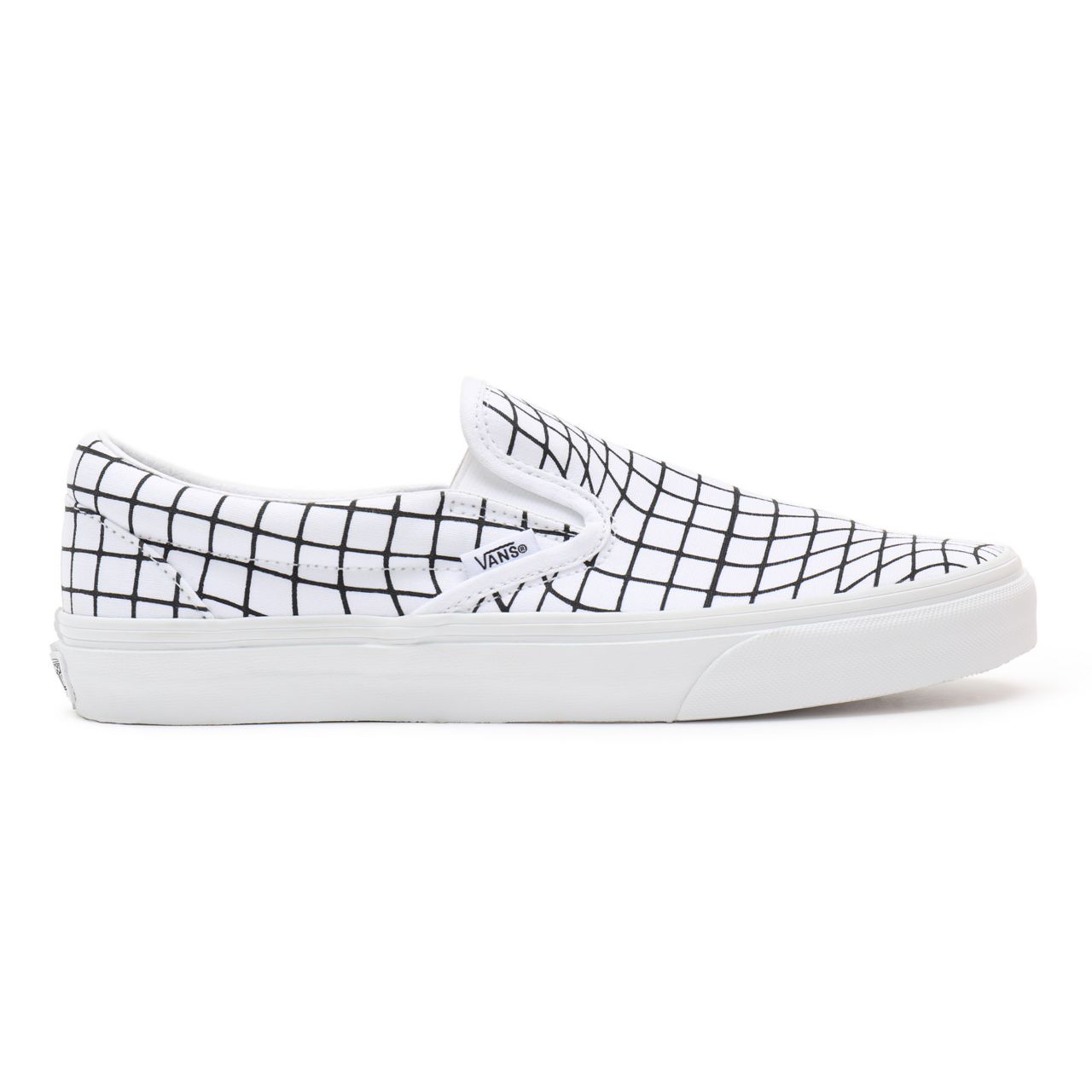 Vans U-Paint Classic Slip-On Black Classic Mens Womens - (U-Paint) warp checkerboard VN0A33TB9IA Shoes