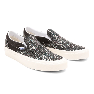 Vans Anaheim Factory Classic Slip-On 98 DX Black Classic Mens Womens - (Anaheim Factory) og black/og static print VN0A3JEX9IE Shoes