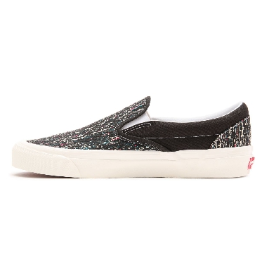 Vans Anaheim Factory Classic Slip-On 98 DX Black Classic Mens Womens - (Anaheim Factory) og black/og static print VN0A3JEX9IE Shoes