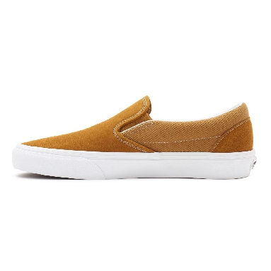 Vans Heavy Textures Classic Slip-On Brown Classic Mens Womens - (Heavy Textures) golden brown/true white VN0A33TB9HT Shoes