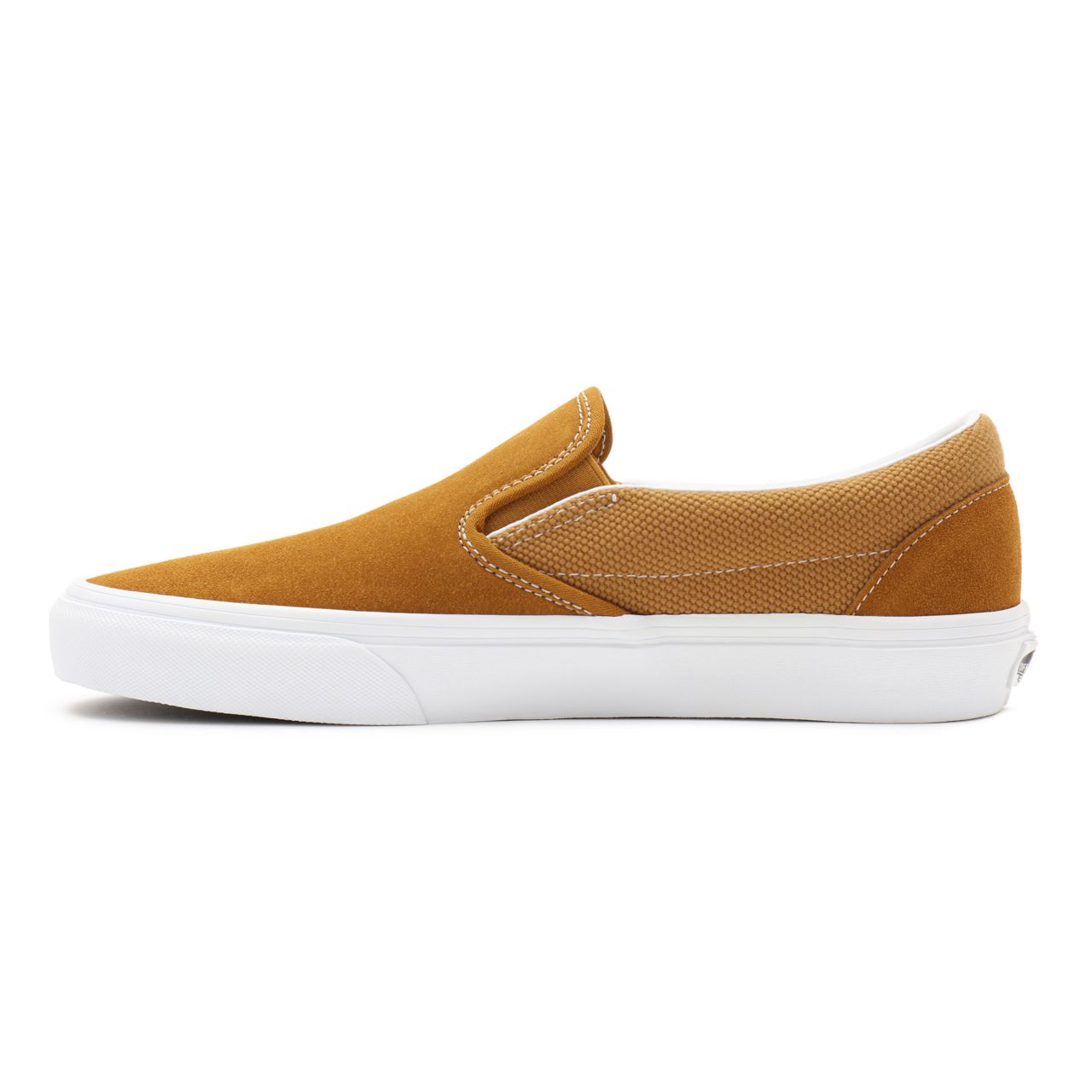 Vans Heavy Textures Classic Slip-On Brown Classic Mens Womens - (Heavy Textures) golden brown/true white VN0A33TB9HT Shoes