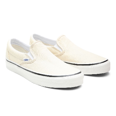 Vans Anaheim Factory Classic Slip-On 98 DX White Classic Mens Womens - (Anaheim Factory) Og White VN0A3JEXQWP Shoes