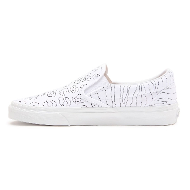 Vans U-Paint Classic Slip-On White Classic Mens Womens - (U-Paint) leopard/zebra VN0A33TB9I9 Shoes