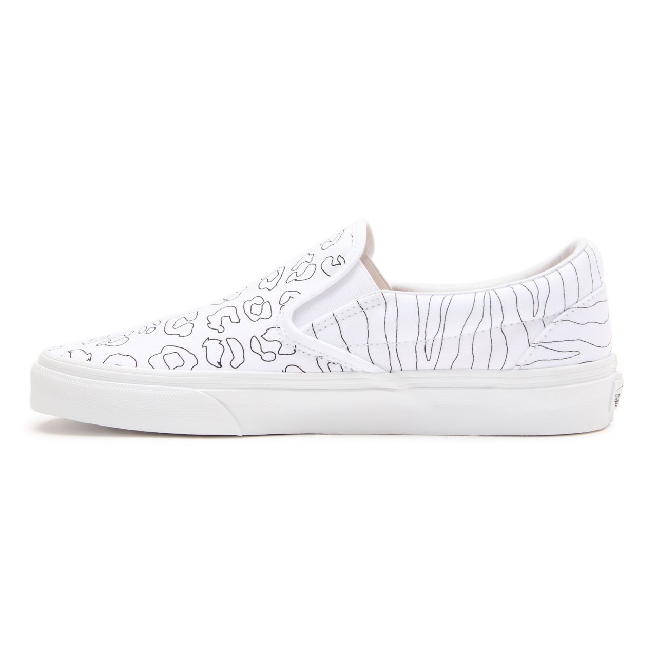 Vans U-Paint Classic Slip-On White Classic Mens Womens - (U-Paint) leopard/zebra VN0A33TB9I9 Shoes