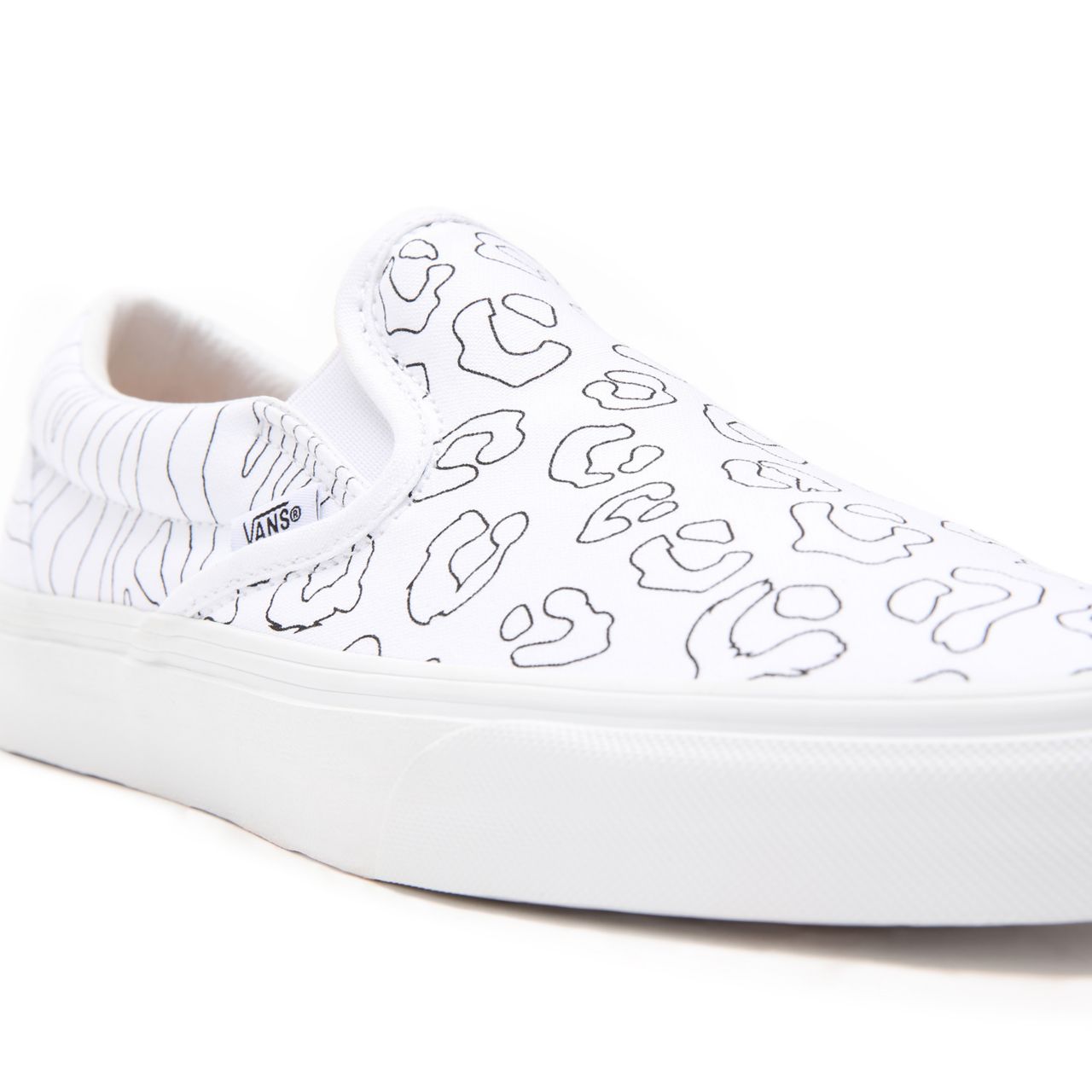 Vans U-Paint Classic Slip-On White Classic Mens Womens - (U-Paint) leopard/zebra VN0A33TB9I9 Shoes