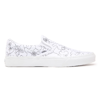 Vans U-Paint Classic Slip-On White Classic Mens Womens - (U-Paint) camo daisy VN0A33TB9HZ Shoes