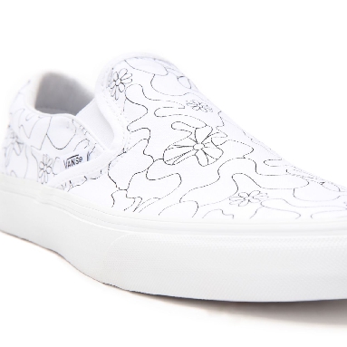 Vans U-Paint Classic Slip-On White Classic Mens Womens - (U-Paint) camo daisy VN0A33TB9HZ Shoes