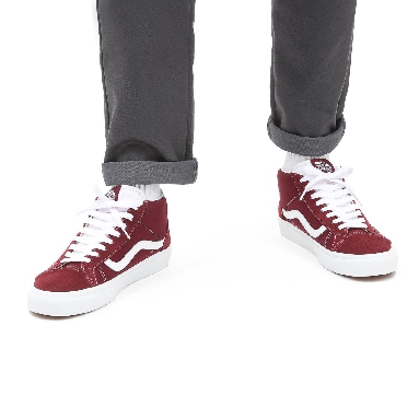 Vans Mid Skool 37 Red Classic Mens Womens - Port Royale/True White VN0A3TKF5U7 Shoes