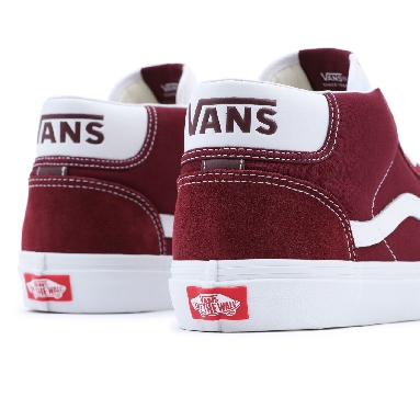 Vans Mid Skool 37 Red Classic Mens Womens - Port Royale/True White VN0A3TKF5U7 Shoes