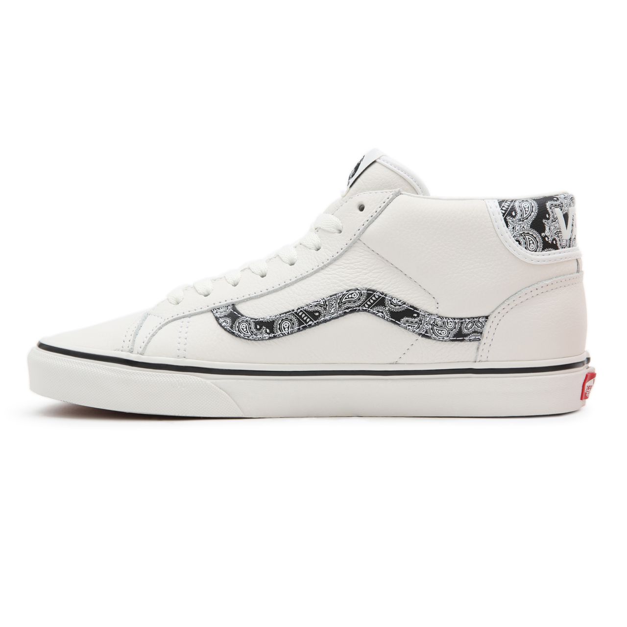 Vans Sport Paisley Mid Skool 37 White Classic Mens Womens - (Sport Paisley) Blanc De Blanc/Black VN0A3TKF914 Shoes