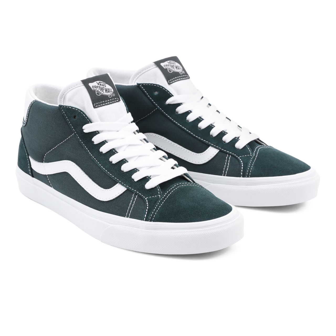 Vans Mid Skool 37 Blue Classic Mens Womens - darkest spruce/true white VN0A3TKF692 Shoes