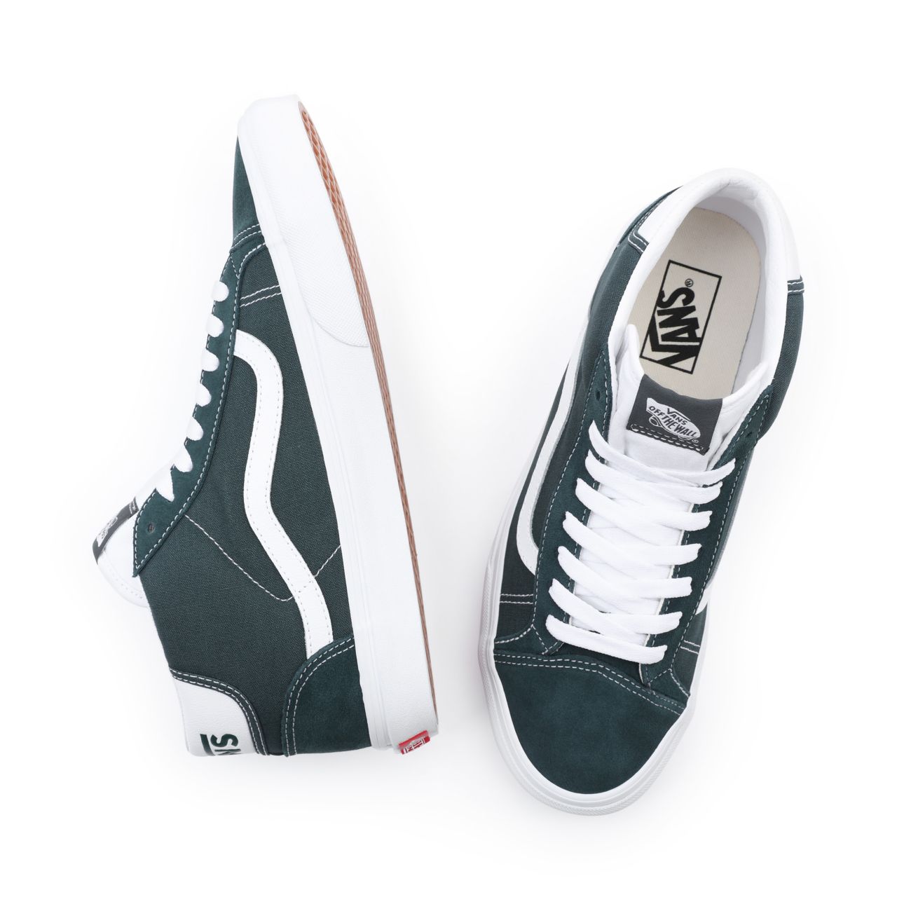 Vans Mid Skool 37 Blue Classic Mens Womens - darkest spruce/true white VN0A3TKF692 Shoes