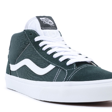 Vans Mid Skool 37 Blue Classic Mens Womens - darkest spruce/true white VN0A3TKF692 Shoes