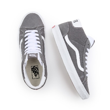 Vans Mid Skool 37 Grey Classic Mens Womens - Pewter/True White VN0A3TKF195 Shoes