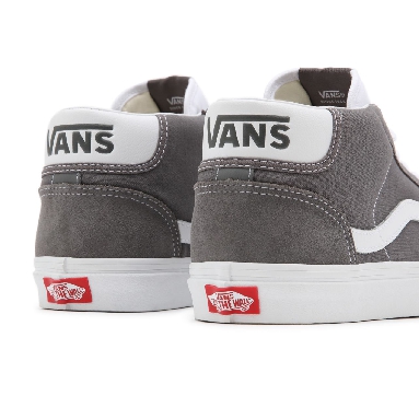 Vans Mid Skool 37 Grey Classic Mens Womens - Pewter/True White VN0A3TKF195 Shoes