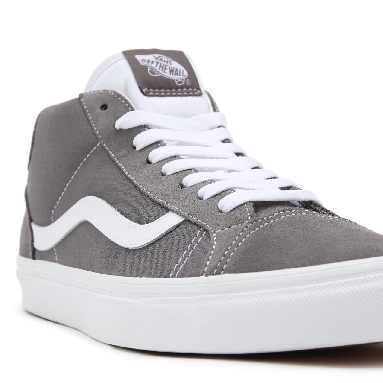 Vans Mid Skool 37 Grey Classic Mens Womens - Pewter/True White VN0A3TKF195 Shoes