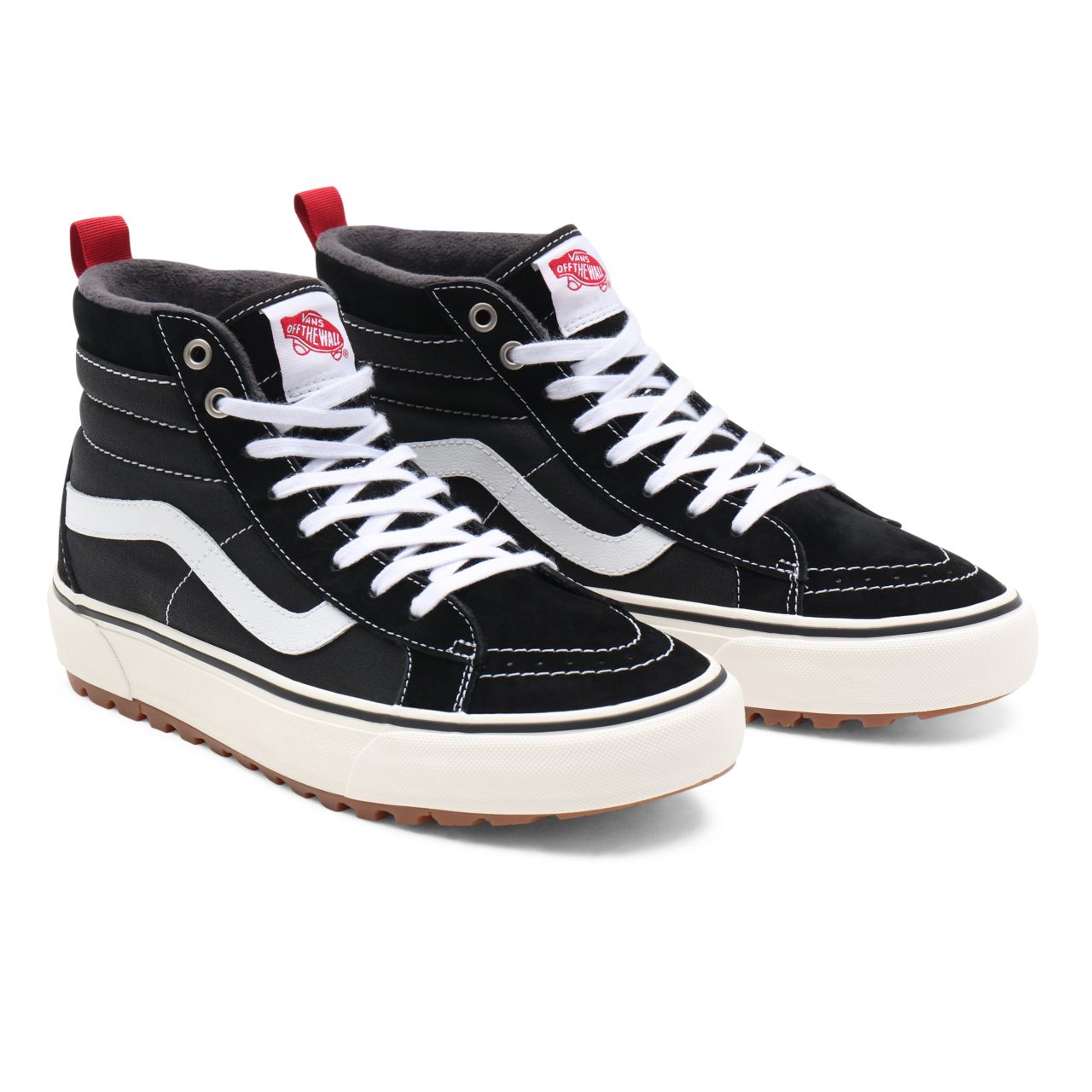 Vans Sk8-Hi MTE-1 Black Classic Mens Womens - Black-True White VN0A5HZY6BT Shoes