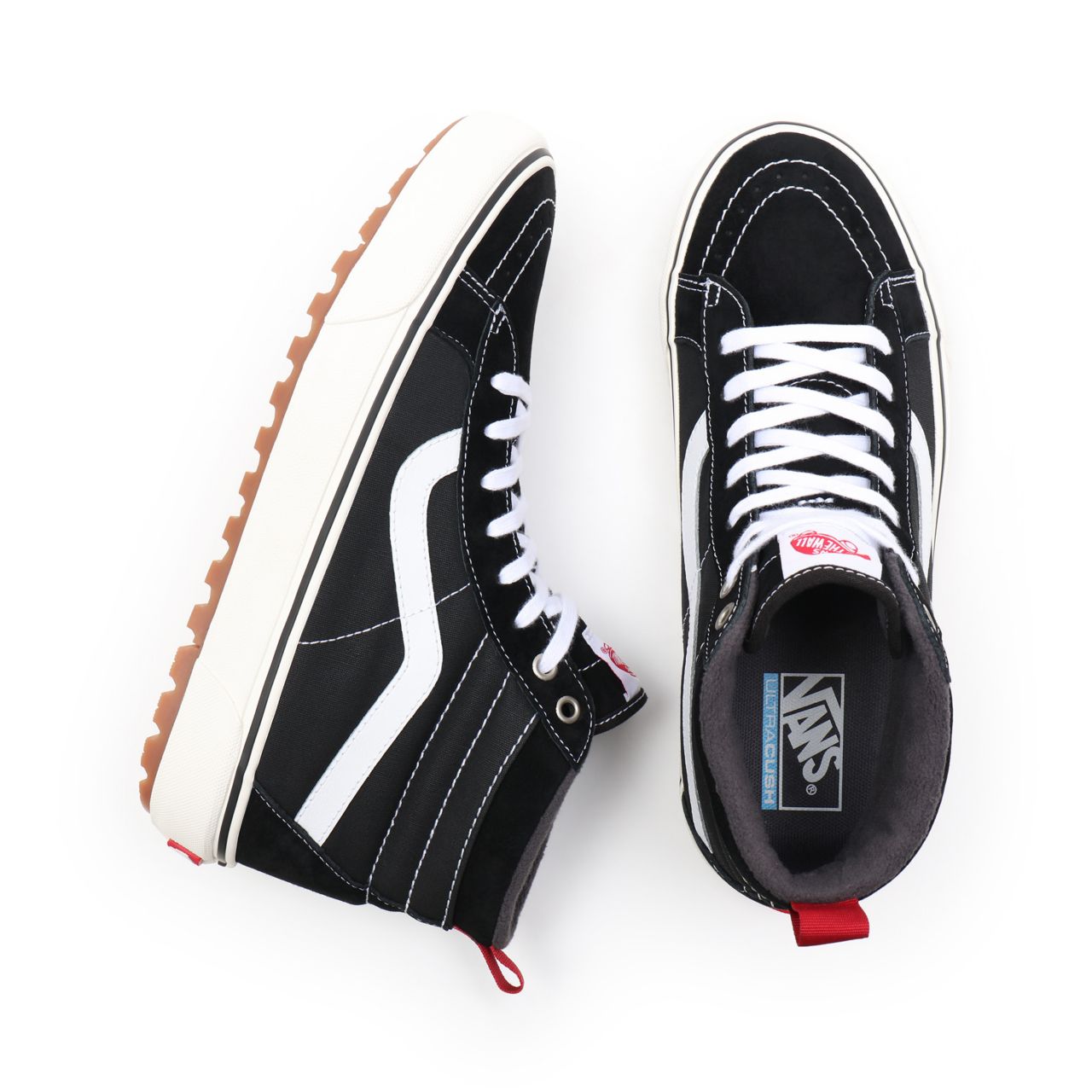 Vans Sk8-Hi MTE-1 Black Classic Mens Womens - Black-True White VN0A5HZY6BT Shoes