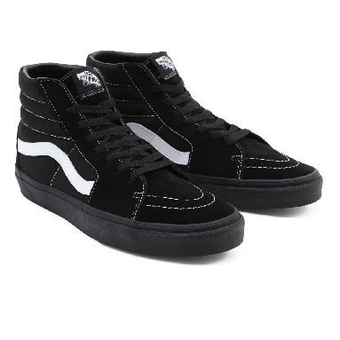 Vans Suede/Canvas Sk8-Hi Black Classic Mens Womens - (Suede/Canvas) Black/Black/True White VN0A32QG5WU Shoes