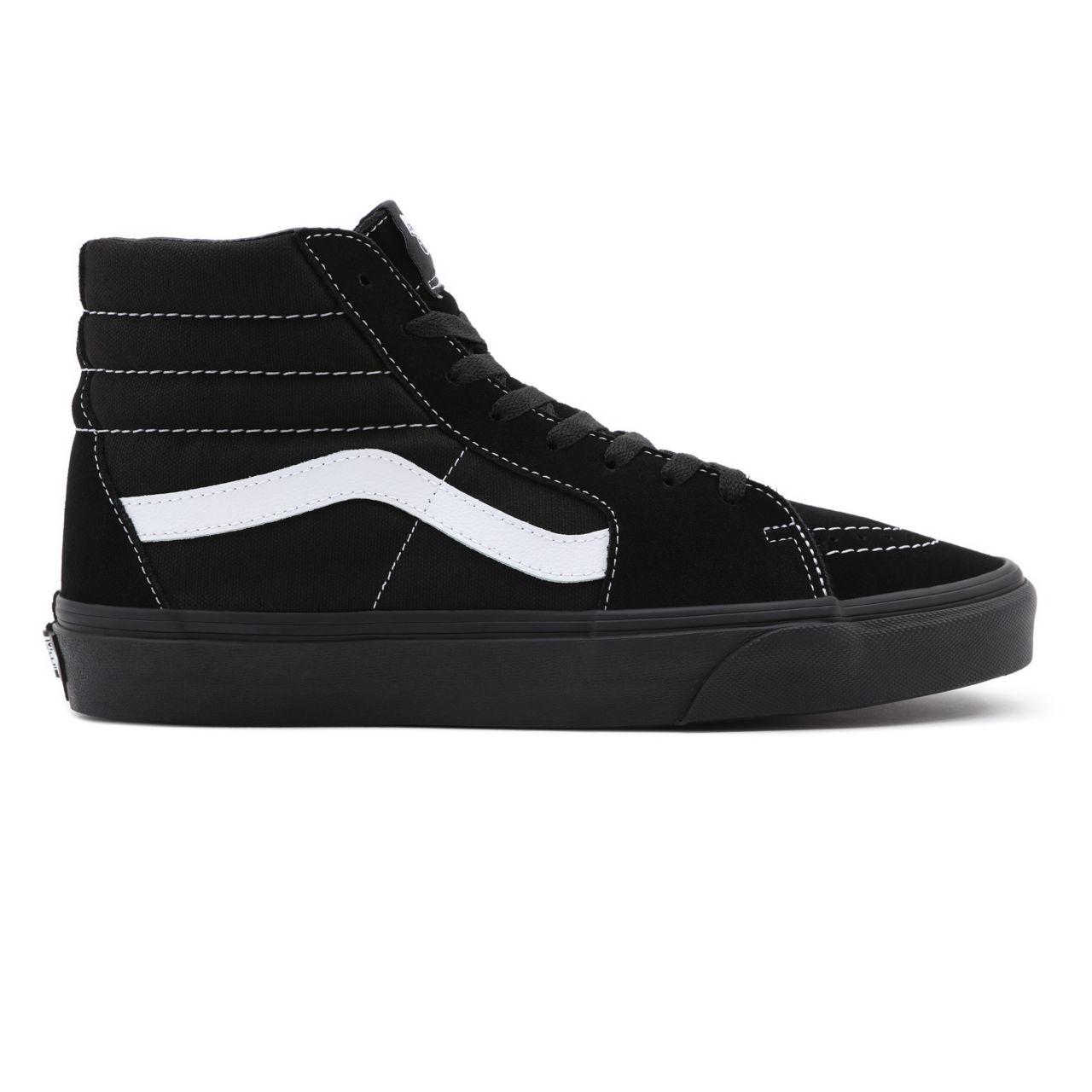 Vans Suede/Canvas Sk8-Hi Black Classic Mens Womens - (Suede/Canvas) Black/Black/True White VN0A32QG5WU Shoes