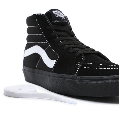 Vans Suede/Canvas Sk8-Hi Black Classic Mens Womens - (Suede/Canvas) Black/Black/True White VN0A32QG5WU Shoes