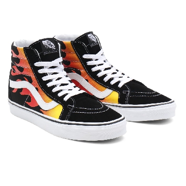 Vans Flame Sk8-Hi Reissue Black Classic Mens Womens - (Flame) Black/Black/True White VN0A2XSBPHN Shoes