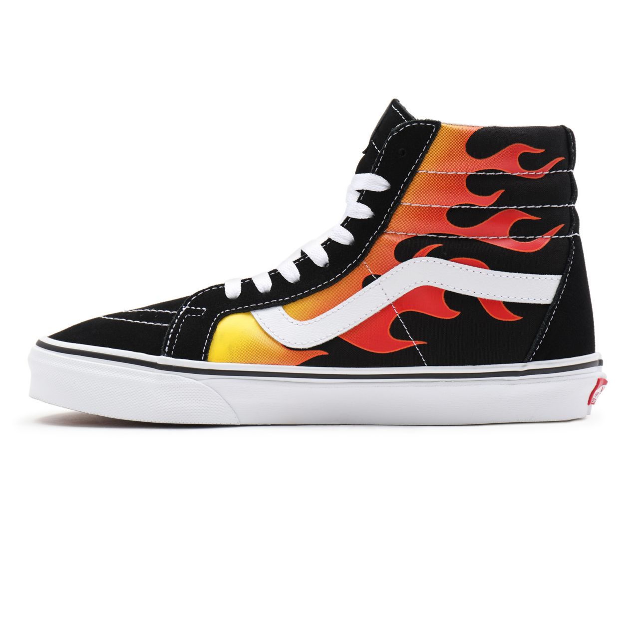 Vans Flame Sk8-Hi Reissue Black Classic Mens Womens - (Flame) Black/Black/True White VN0A2XSBPHN Shoes