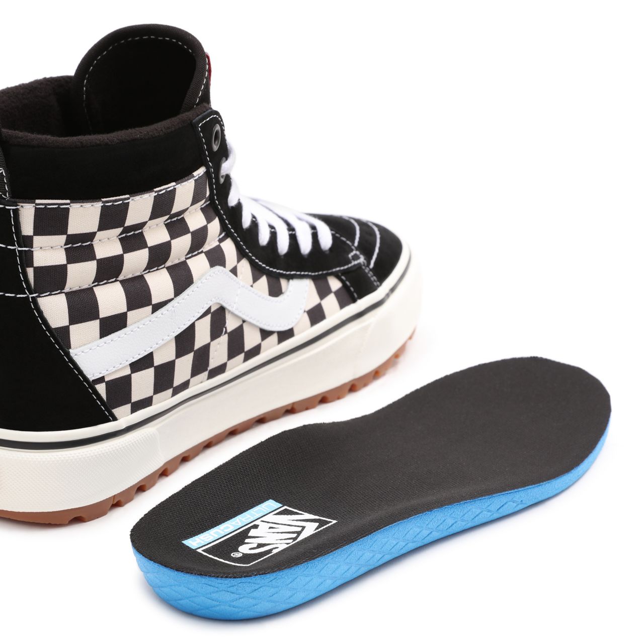 Vans Sk8-Hi MTE-1 Black Classic Mens Womens - Blk/White/Checkerboard VN0A5HZYA04 Shoes