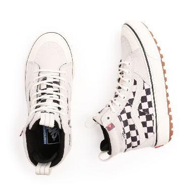 Vans Sk8-Hi MTE-2 Black Classic Mens Womens - Marshmallow/Checkerboard VN0A5HZZ6LC Shoes