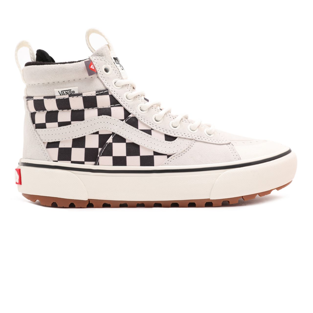 Vans Sk8-Hi MTE-2 Black Classic Mens Womens - Marshmallow/Checkerboard VN0A5HZZ6LC Shoes