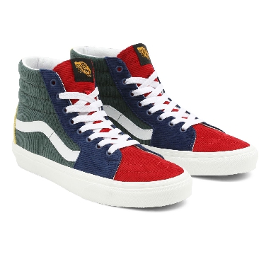 Vans Mixed Corduroy Sk8-Hi Multicolour Classic Mens Womens - (Mixed Corduroy) Multi/Jungle Green VN0A5KRH94M Shoes