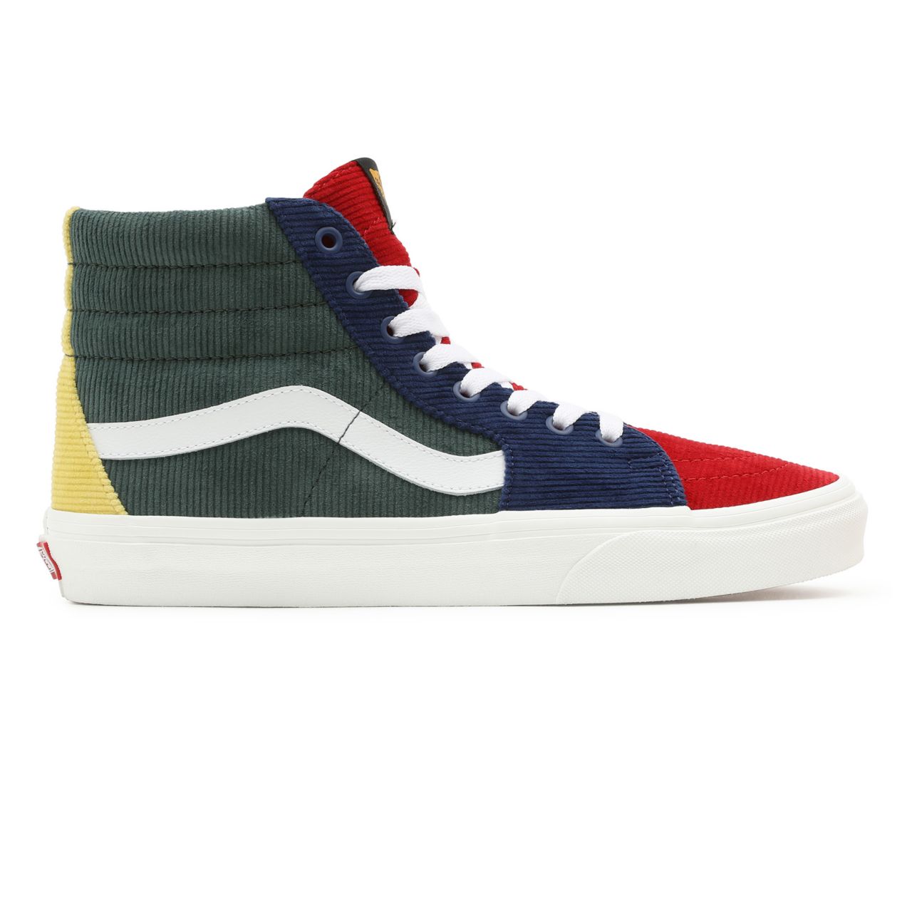 Vans Mixed Corduroy Sk8-Hi Multicolour Classic Mens Womens - (Mixed Corduroy) Multi/Jungle Green VN0A5KRH94M Shoes