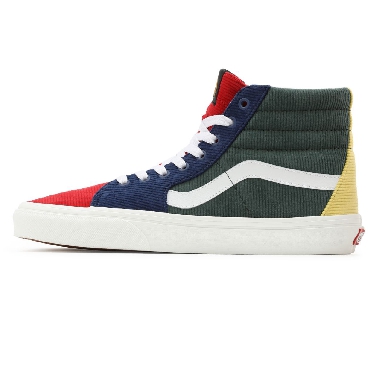 Vans Mixed Corduroy Sk8-Hi Multicolour Classic Mens Womens - (Mixed Corduroy) Multi/Jungle Green VN0A5KRH94M Shoes