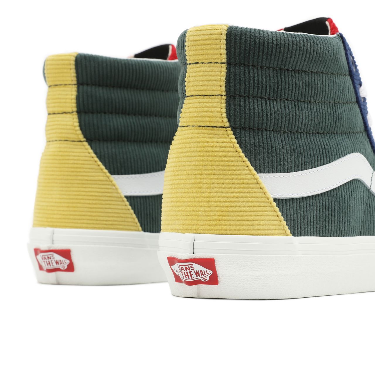 Vans Mixed Corduroy Sk8-Hi Multicolour Classic Mens Womens - (Mixed Corduroy) Multi/Jungle Green VN0A5KRH94M Shoes