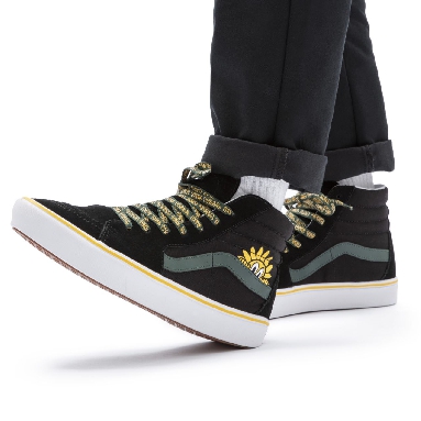 Vans Trip Outdoors ComfyCush Sk8-Hi Black Classic Mens Womens - (Trip Outdoors) Black/Sycamore VN0A3WMB8WN Shoes