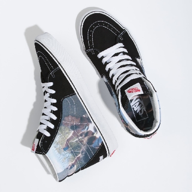 Vans X MOCA Frances Stark Sk8-Hi Black Classic Mens Womens - (Moca) Frances Stark/Black VN0A5KRHA55 Shoes