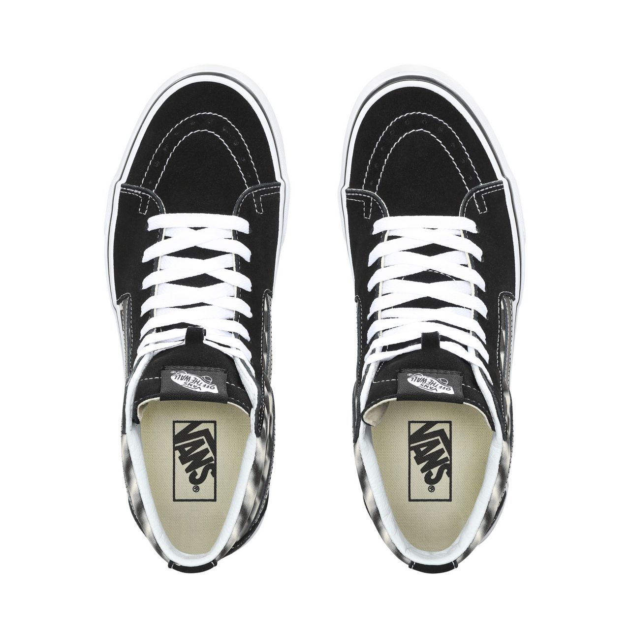 Vans Blur Check Sk8-Hi Classic Mens Womens - (Blur Check) Black/Classic White VN0A38GEVJM Shoes