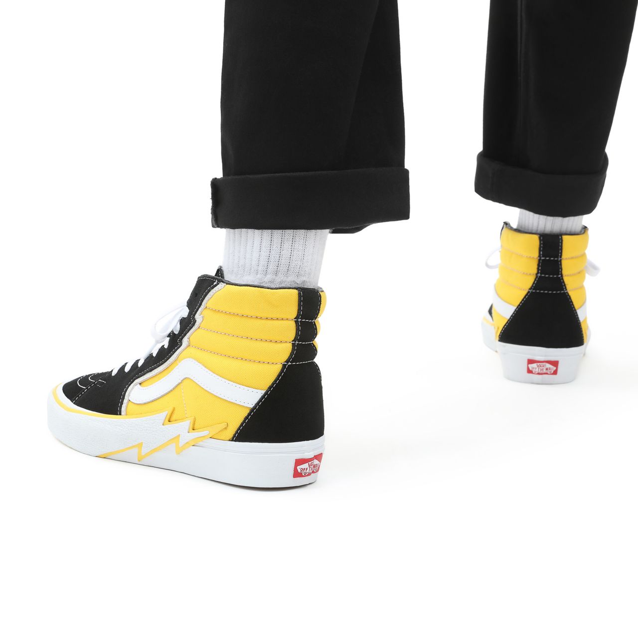 Vans Sk8-Hi Bolt Yellow Classic Mens Womens - freesia/true white VN0A5JIVA05 Shoes