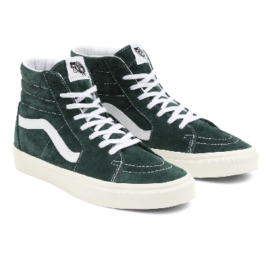 Vans Pig Suede Sk8-Hi Green Classic Mens Womens - (Pig Suede) Jungle Green/Snow White VN0A5JMJ94T Shoes