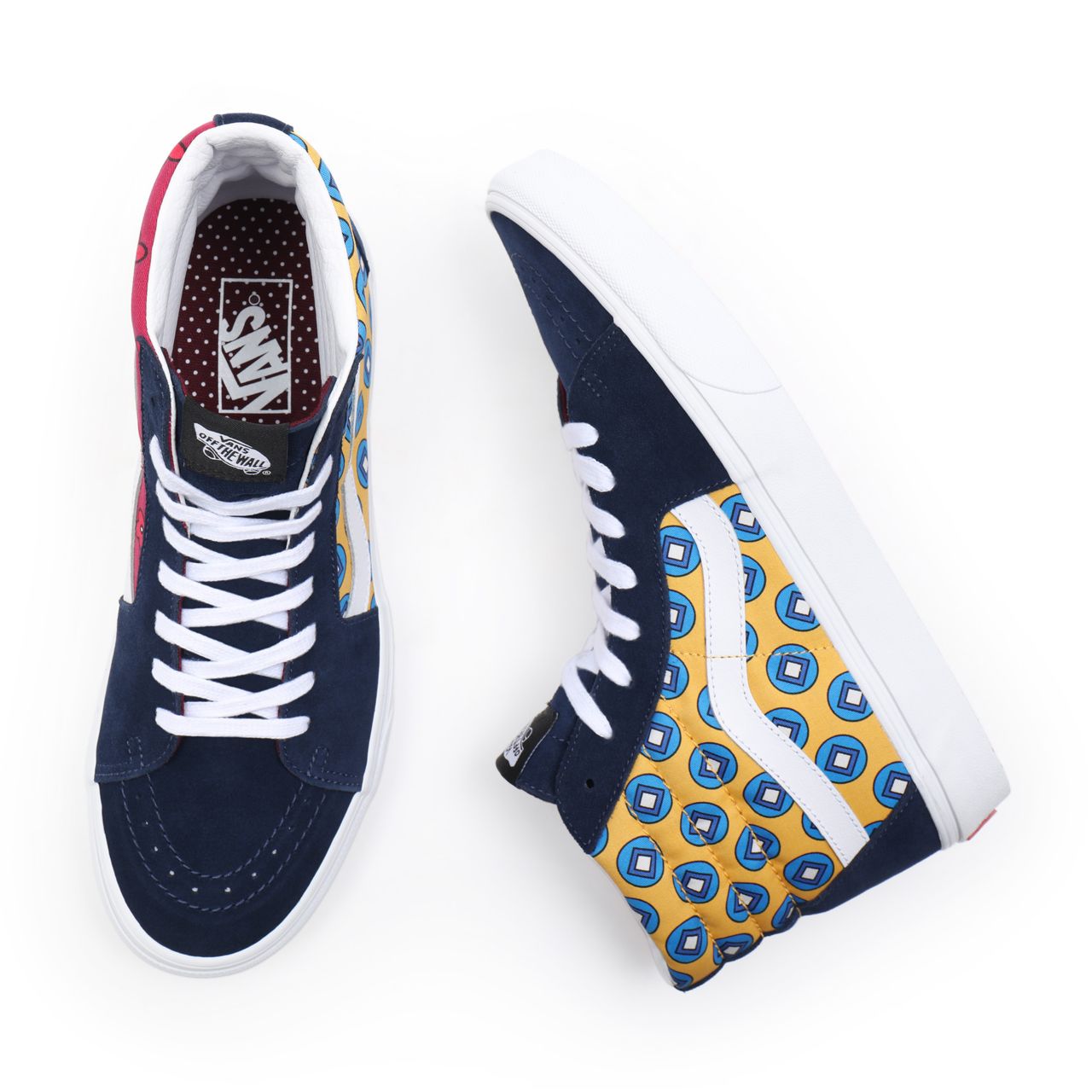 Vans Tie Print Mix Sk8-Hi Multicolour Classic Mens Womens - (Tie Print Mix) dress blues/multi VN0A32QG9Z3 Shoes