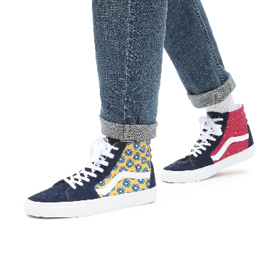 Vans Tie Print Mix Sk8-Hi Multicolour Classic Mens Womens - (Tie Print Mix) dress blues/multi VN0A32QG9Z3 Shoes