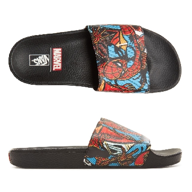 Vans X Marvel Slide-On Classic Mens Womens - (Marvel) Spider-Man/Black V004KI9H7 Shoes