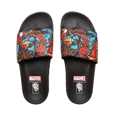 Vans X Marvel Slide-On Classic Mens Womens - (Marvel) Spider-Man/Black V004KI9H7 Shoes