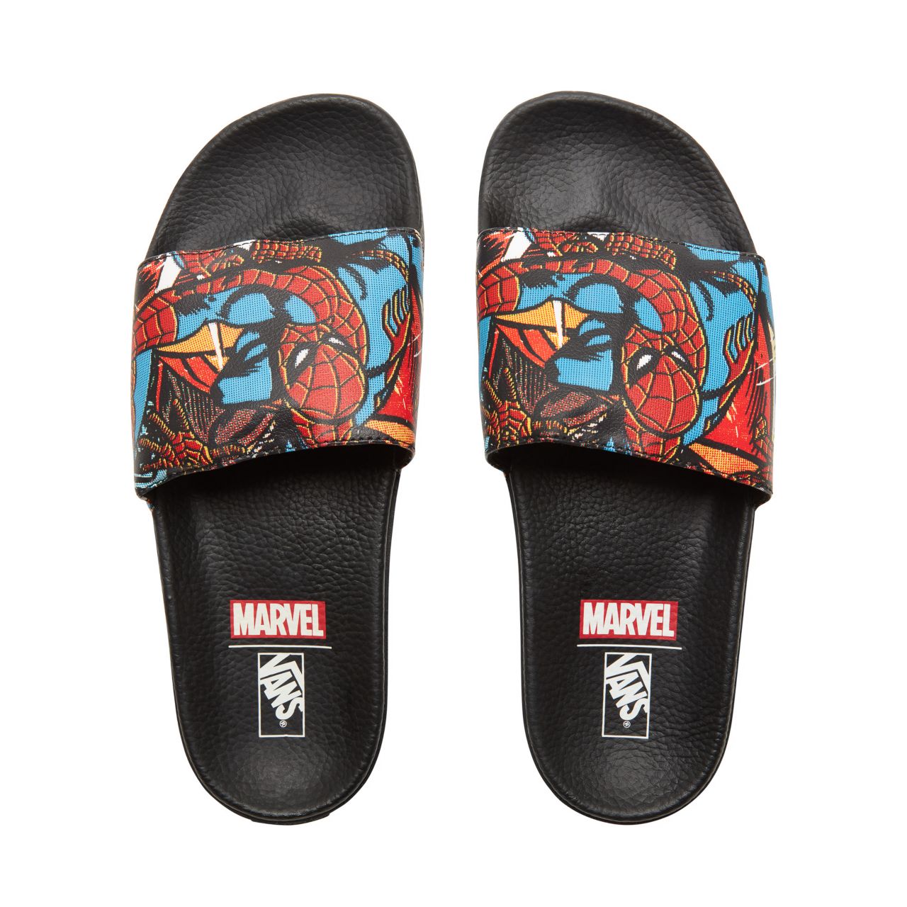 Vans X Marvel Slide-On Classic Mens Womens - (Marvel) Spider-Man/Black V004KI9H7 Shoes