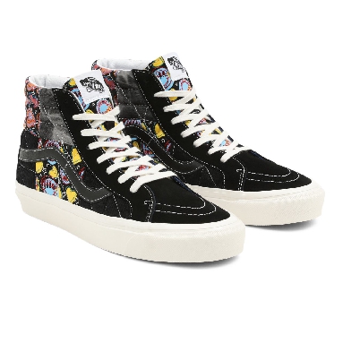 Vans Anaheim Factory Sk8-Hi 38 DX Black Classic Mens Womens - (Anaheim Factory) Positivity Patchwork/Black VN0A54FBA5J Shoes