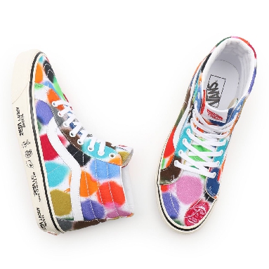 Vans Anaheim Factory Sk8-Hi 38 DX Multicolour Classic Mens Womens - (Anaheim Factory) spray spots/marshmallow VN0A38GF9XQ Shoes