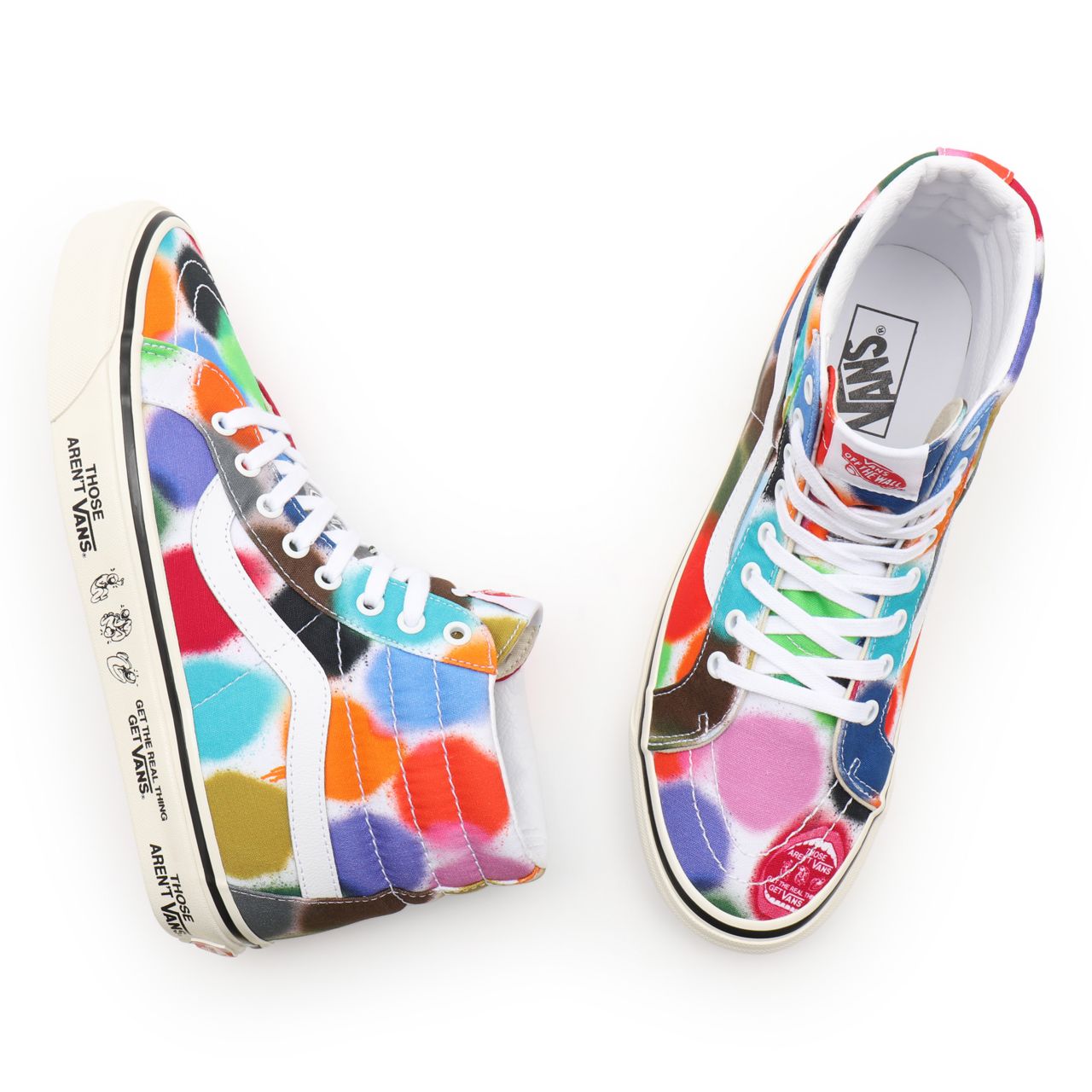 Vans Anaheim Factory Sk8-Hi 38 DX Multicolour Classic Mens Womens - (Anaheim Factory) spray spots/marshmallow VN0A38GF9XQ Shoes